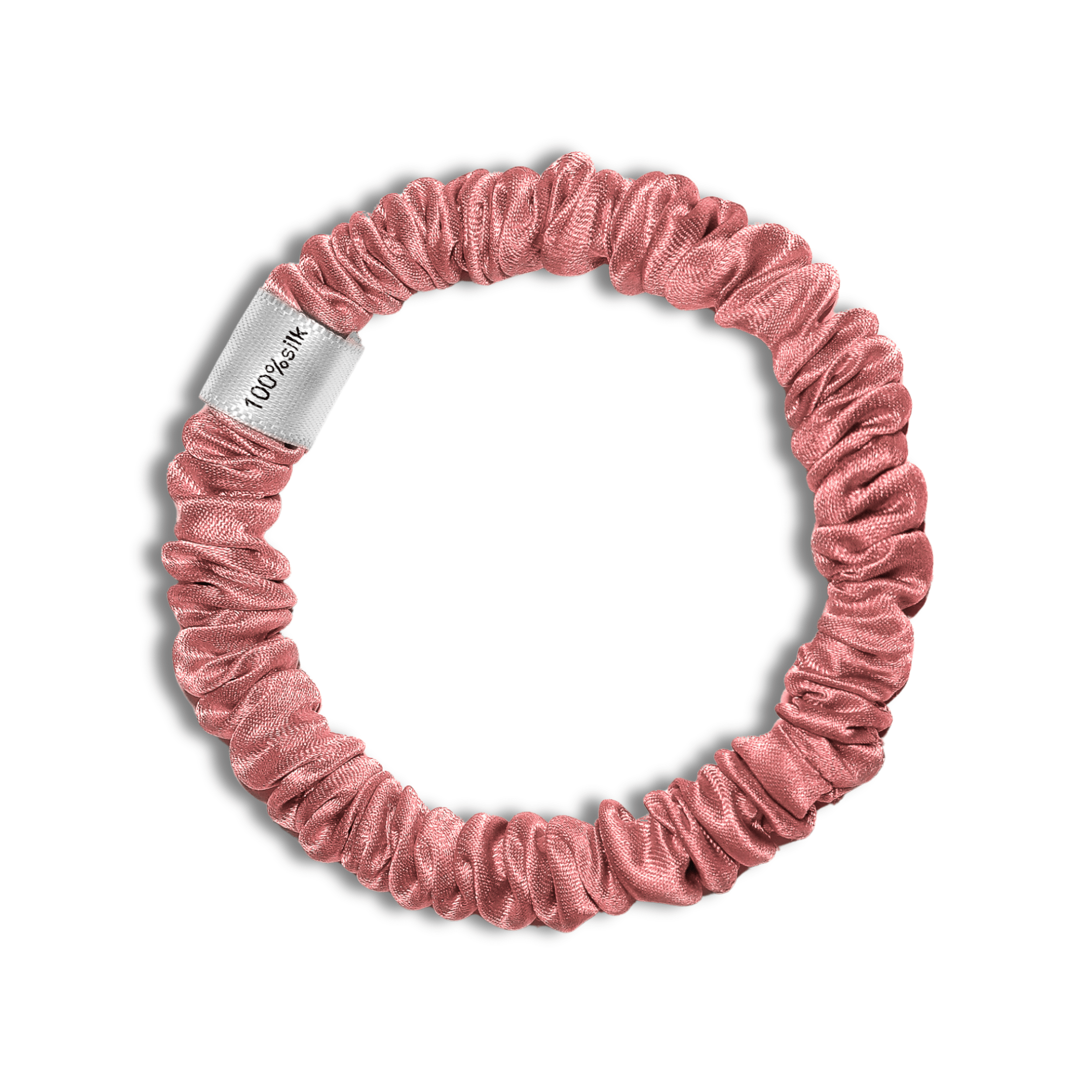 Super Ultra Thin 100% Mulberry Silk Scrunchie - Silver - NOCHKA
