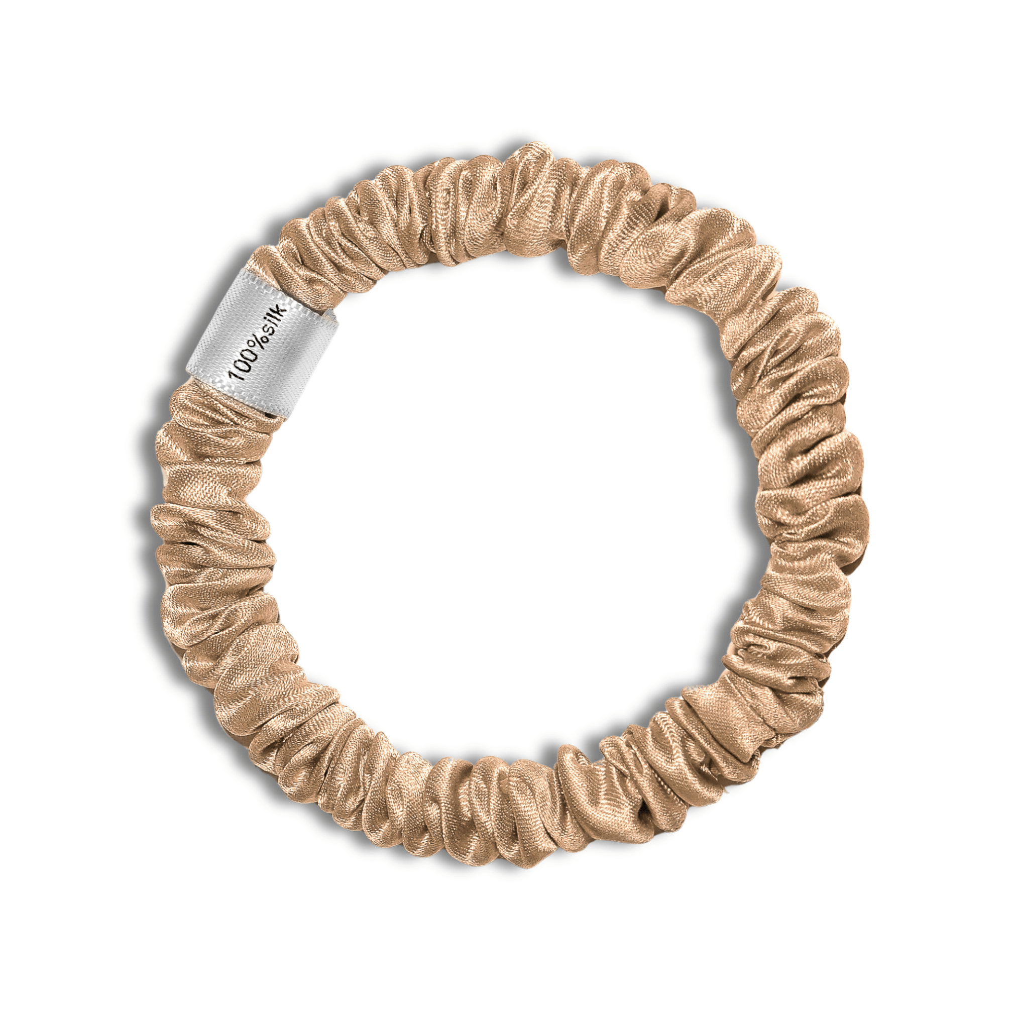 Super Ultra Thin 100% Mulberry Silk Scrunchie - Silver - NOCHKA
