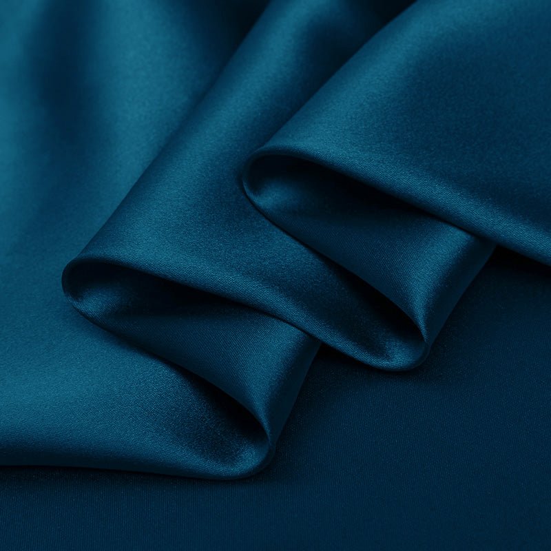 Tapestry Blue 100% Pure Mulberry Silk Fabric 19mm 44" Width Pre - Cut Silk Fabric - NOCHKA
