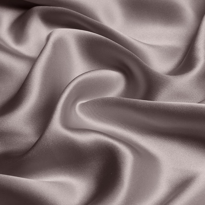 Taupe 100% Pure Mulberry Silk Fabric 19mm 44" Width Pre - Cut Silk Fabric - NOCHKA

