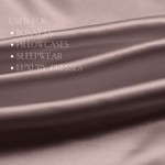 Taupe 100% Pure Mulberry Silk Fabric 19mm Cut - to - Size Silk Fabric - NOCHKA
