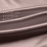 Taupe 100% Pure Mulberry Silk Fabric 19mm Cut - to - Size Silk Fabric - NOCHKA
