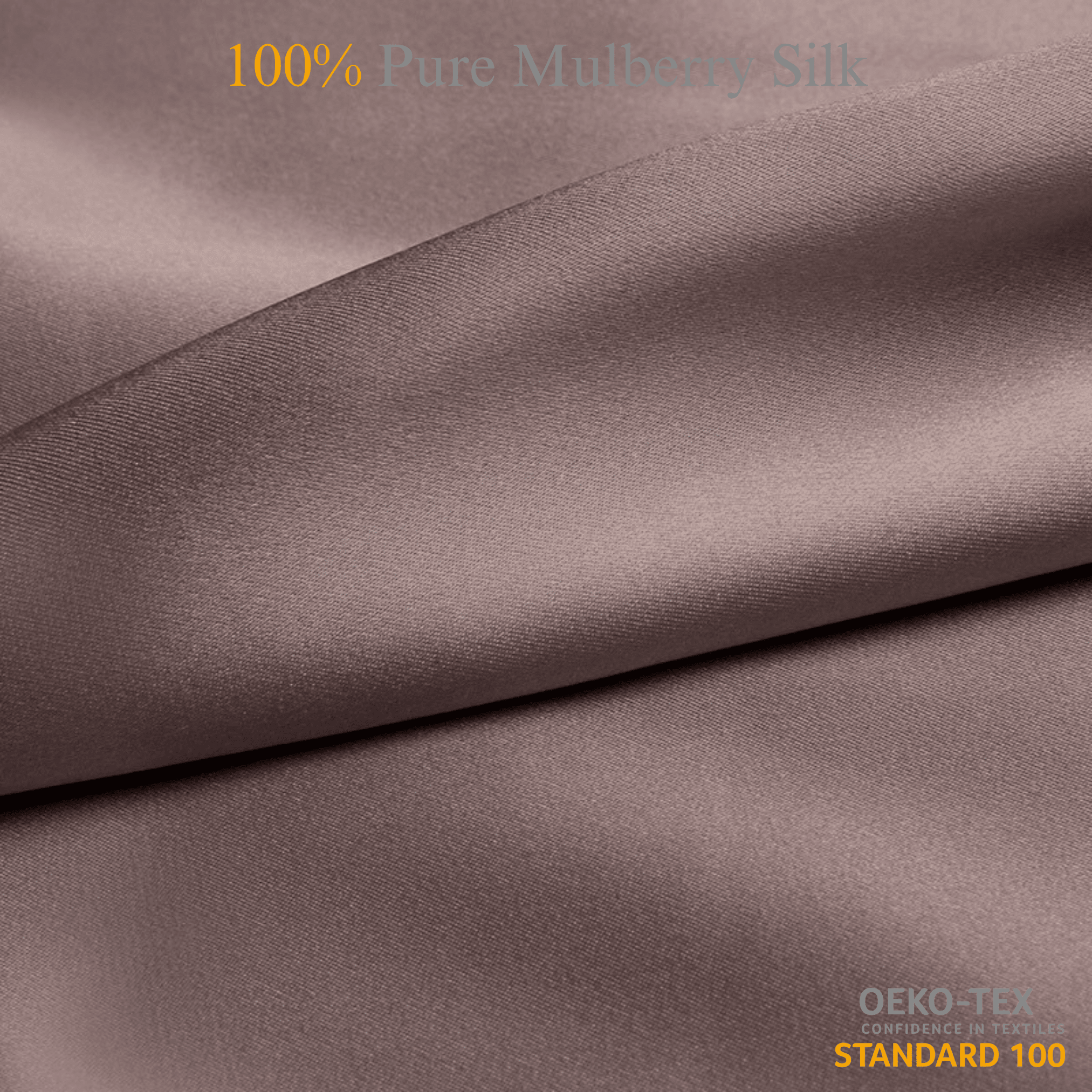 Taupe 100% Pure Mulberry Silk Fabric 19mm Cut - to - Size Silk Fabric - NOCHKA
