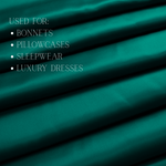 Teal 100% Pure Mulberry Silk Fabric 19mm Cut - to - Size Silk Fabric - NOCHKA
