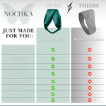 Teal Pure Silk Headband - NOCHKA
