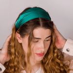 Teal Pure Silk Headband - NOCHKA
