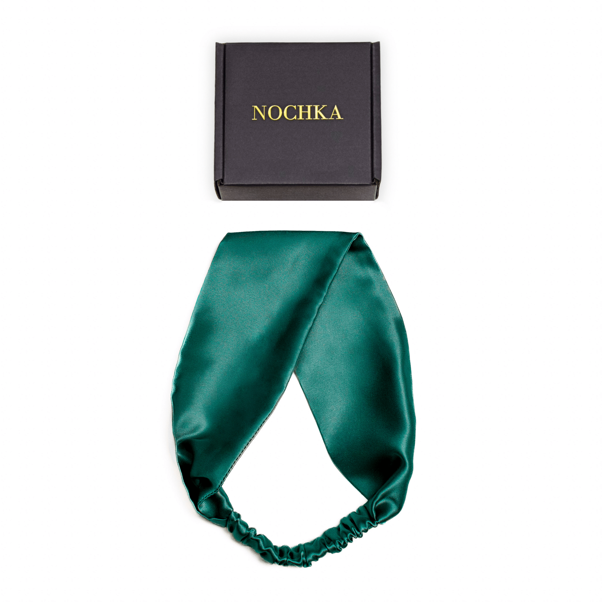 Teal Pure Silk Headband - NOCHKA
