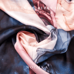 Tie - Dye Blue and Blush Pure Silk Headband - NOCHKA
