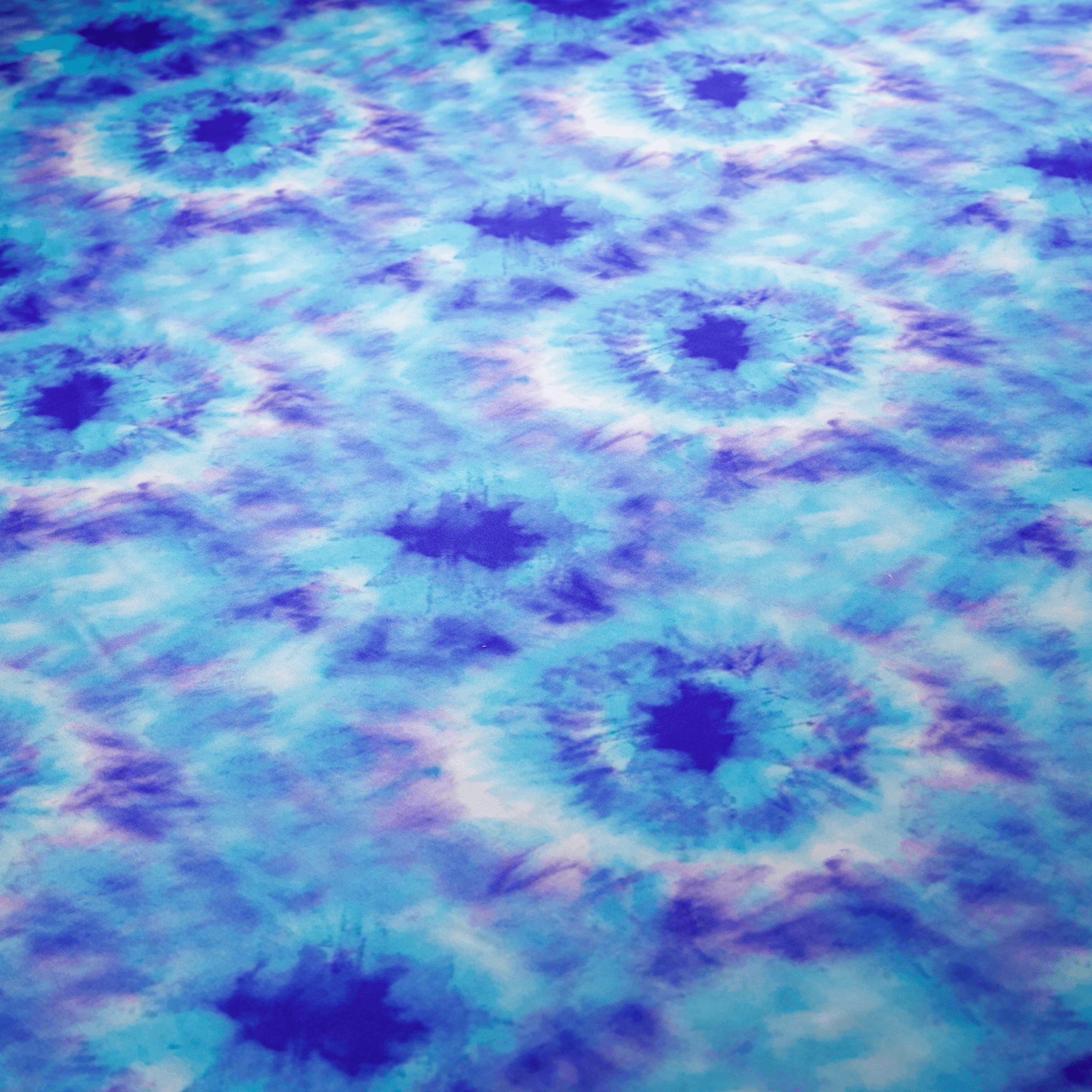 Tie Dye in Blue Print 100% Pure Mulberry Silk Fabric 19mm 54" Width Pre - Cut Silk Fabric - NOCHKA
