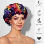 Tie Dye Pure Mulberry Silk Bonnet – Reversible & Durable - NOCHKA
