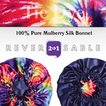 Tie Dye Pure Mulberry Silk Bonnet – Reversible & Durable - NOCHKA
