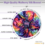 Tie Dye Pure Mulberry Silk Bonnet – Reversible & Durable - NOCHKA
