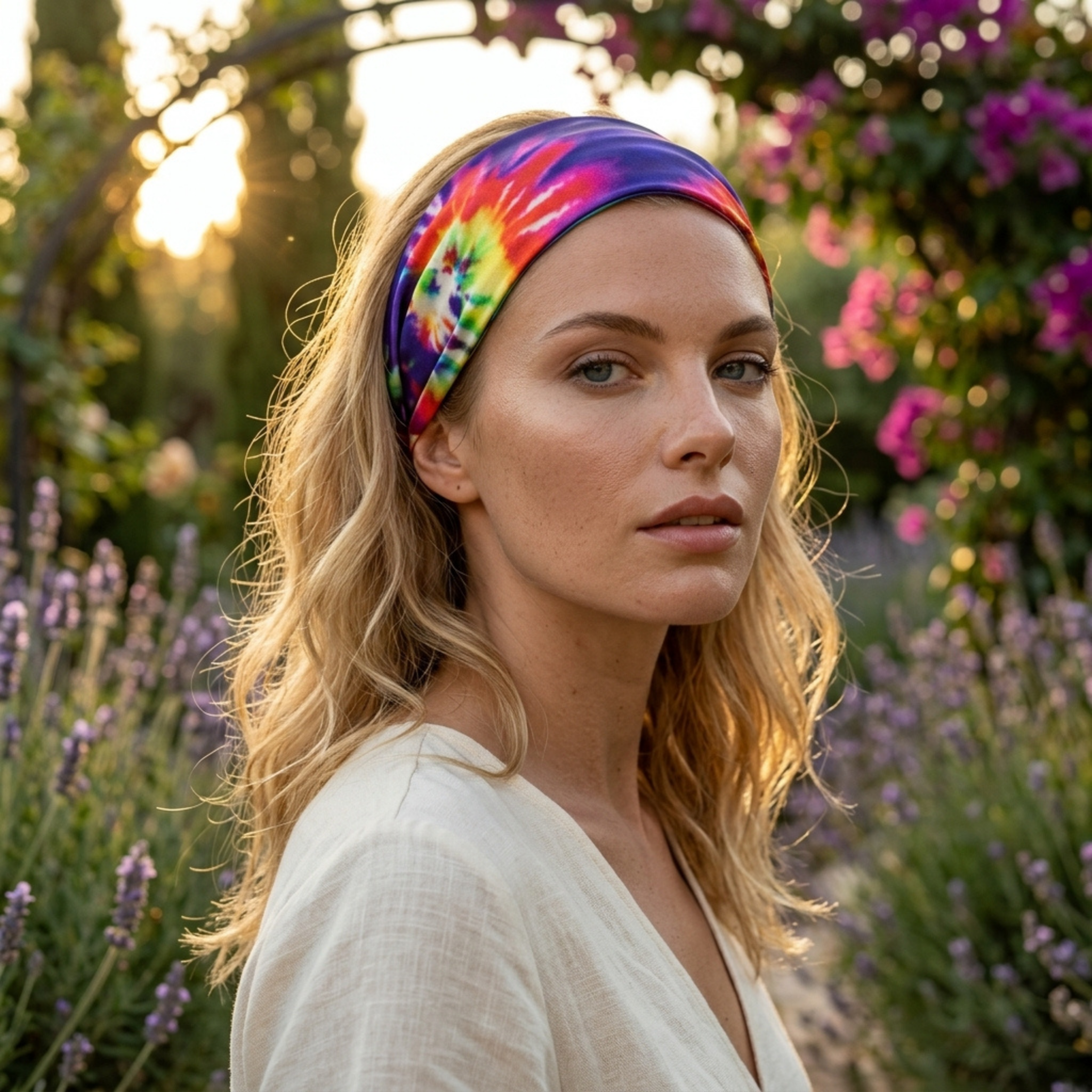 Tie - Dye Pure Silk Headband - NOCHKA
