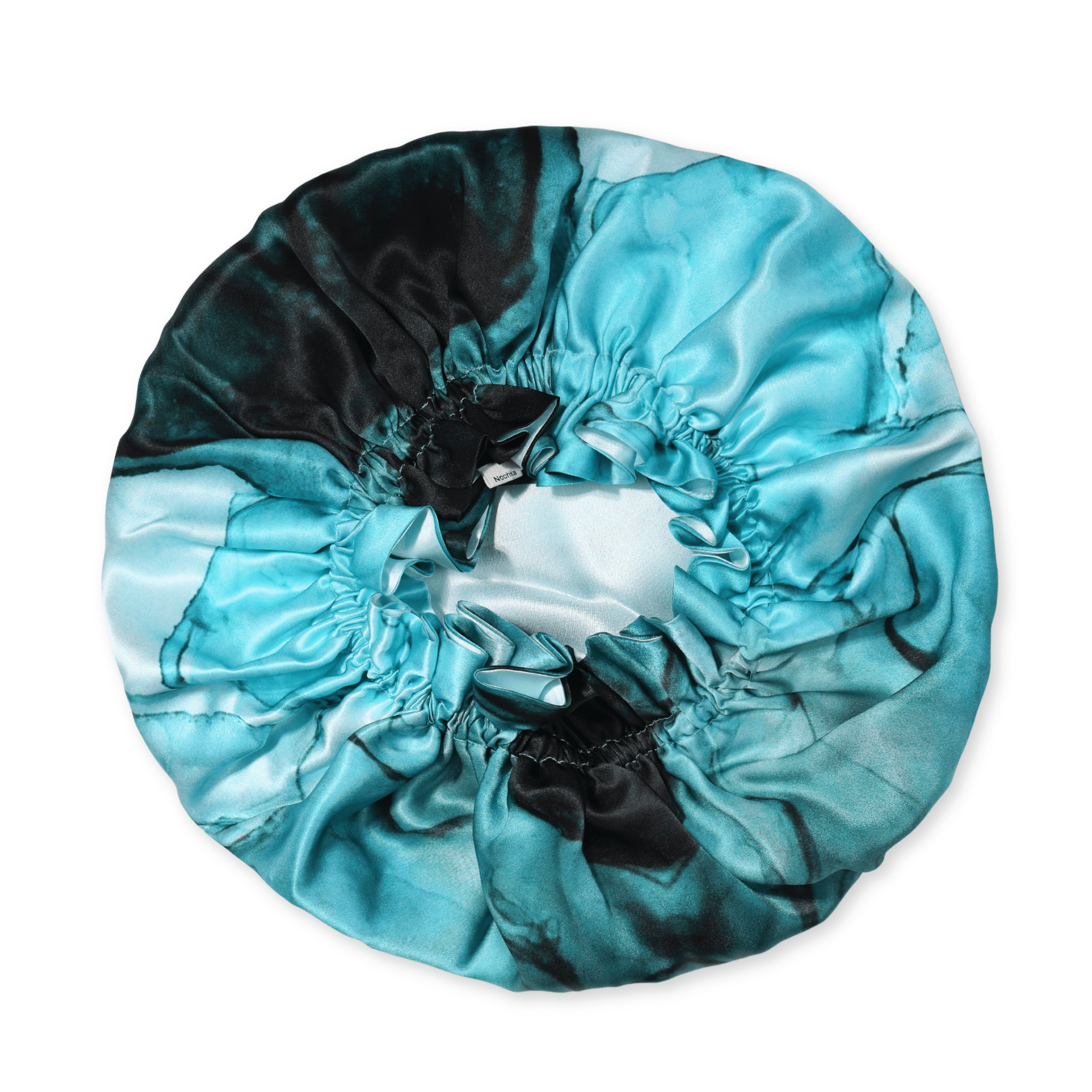 Turquoise Tie Dye Pure Mulberry Silk Bonnet – Reversible & Durable - NOCHKA

