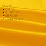 Vibrant Yellow 100% Pure Mulberry Silk Fabric 19mm Cut - to - Size Silk Fabric - NOCHKA
