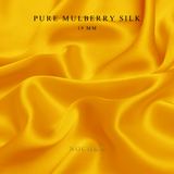 Vibrant Yellow 100% Pure Mulberry Silk Fabric 19mm Cut - to - Size Silk Fabric - NOCHKA
