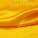Vibrant Yellow 100% Pure Mulberry Silk Fabric 19mm Cut - to - Size Silk Fabric - NOCHKA
