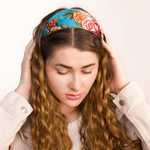 Vintage Floral Pure Silk Headband - NOCHKA
