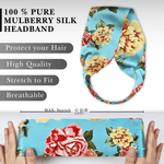 Vintage Floral Pure Silk Headband - NOCHKA
