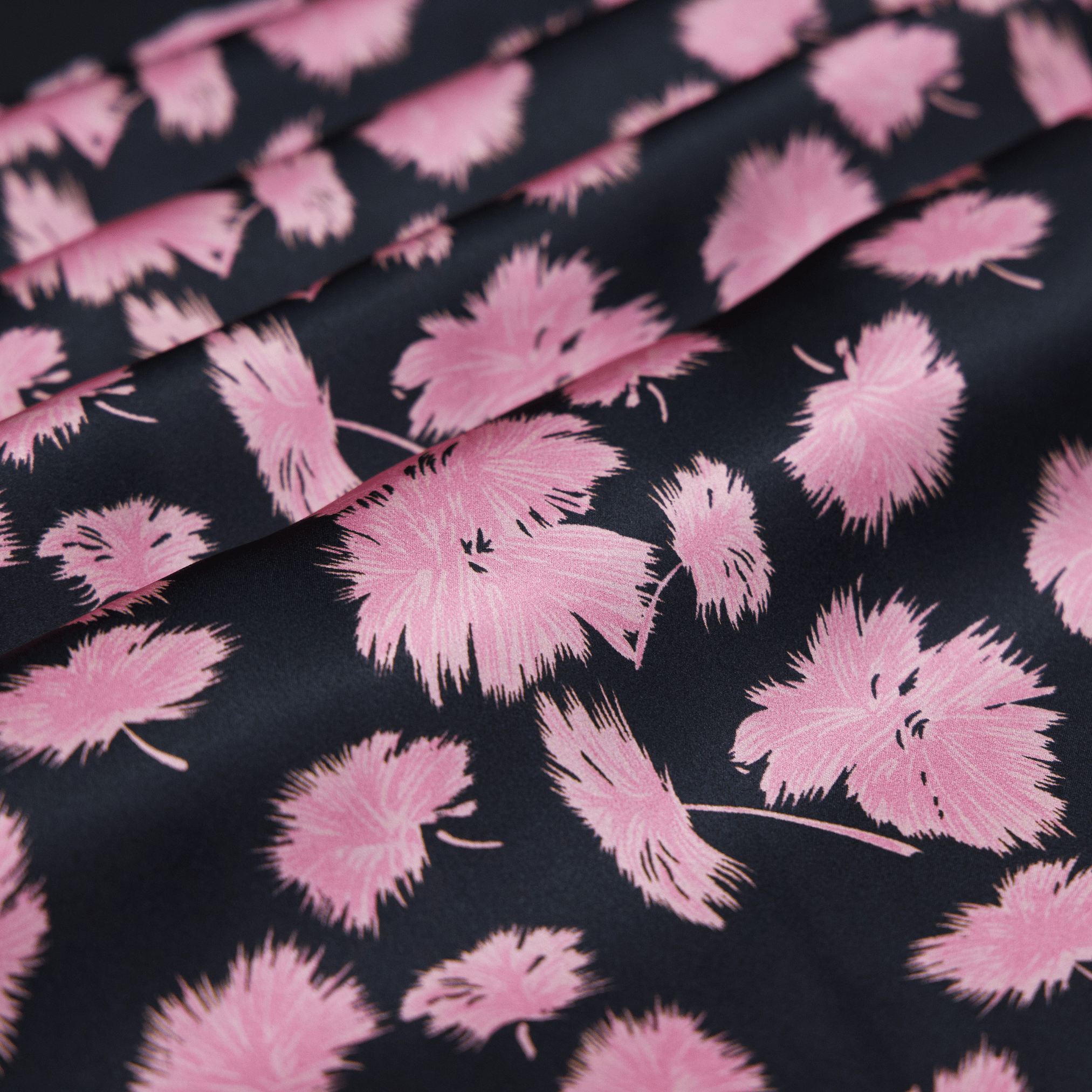 Vintage Pink Print 100% Pure Mulberry Silk Fabric 19mm 54" Width Pre - Cut Silk Fabric - NOCHKA
