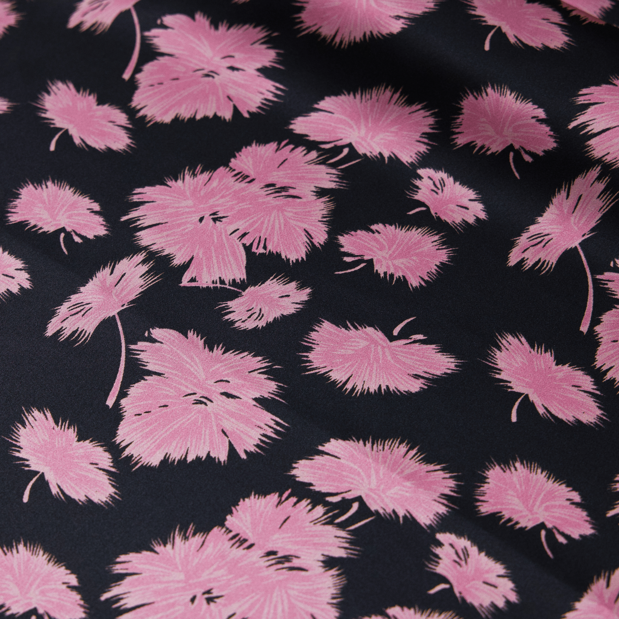 Vintage Pink Print 100% Pure Mulberry Silk Fabric 19mm 54" Width Pre - Cut Silk Fabric - NOCHKA
