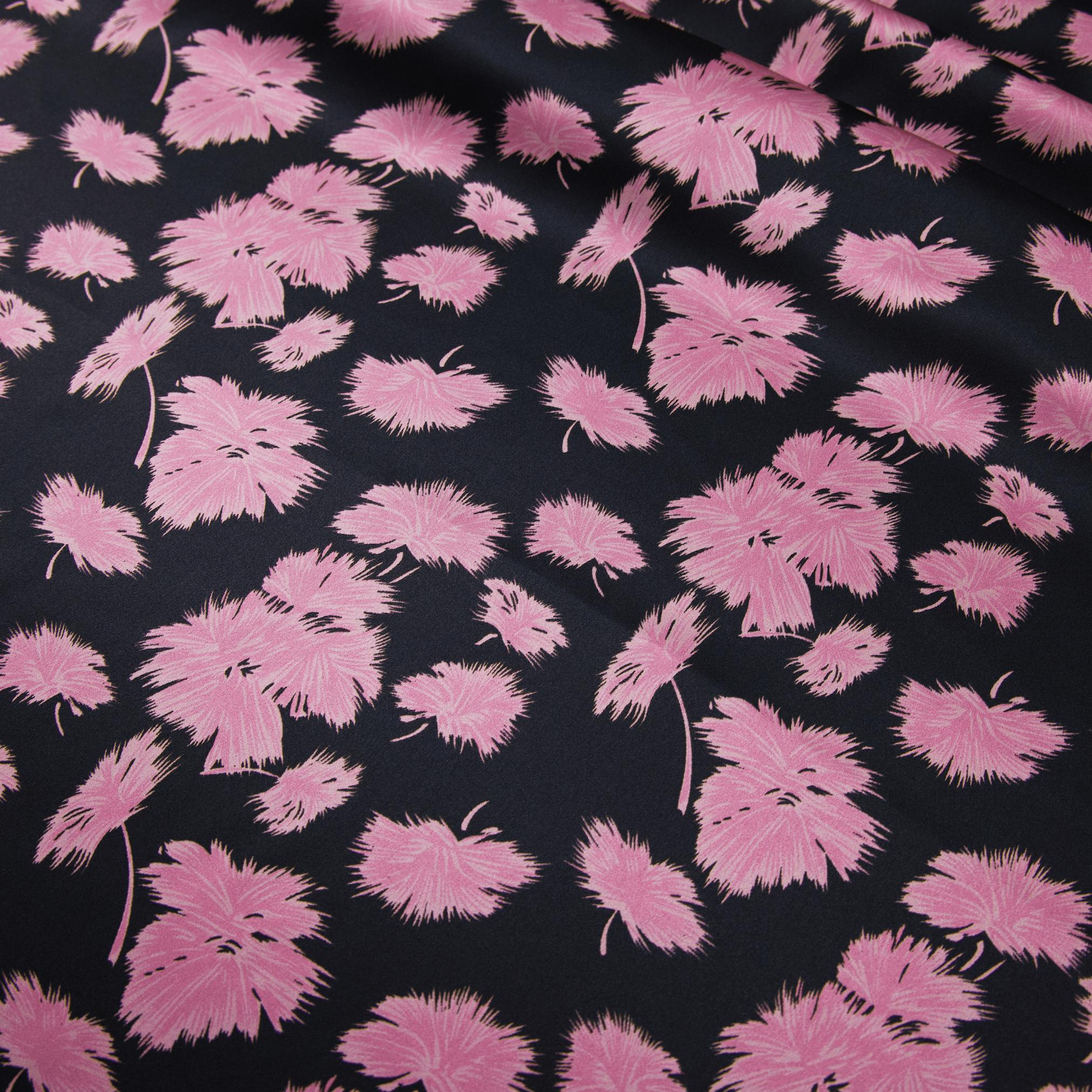 Vintage Pink Print 100% Pure Mulberry Silk Fabric 19mm 54" Width Pre - Cut Silk Fabric - NOCHKA
