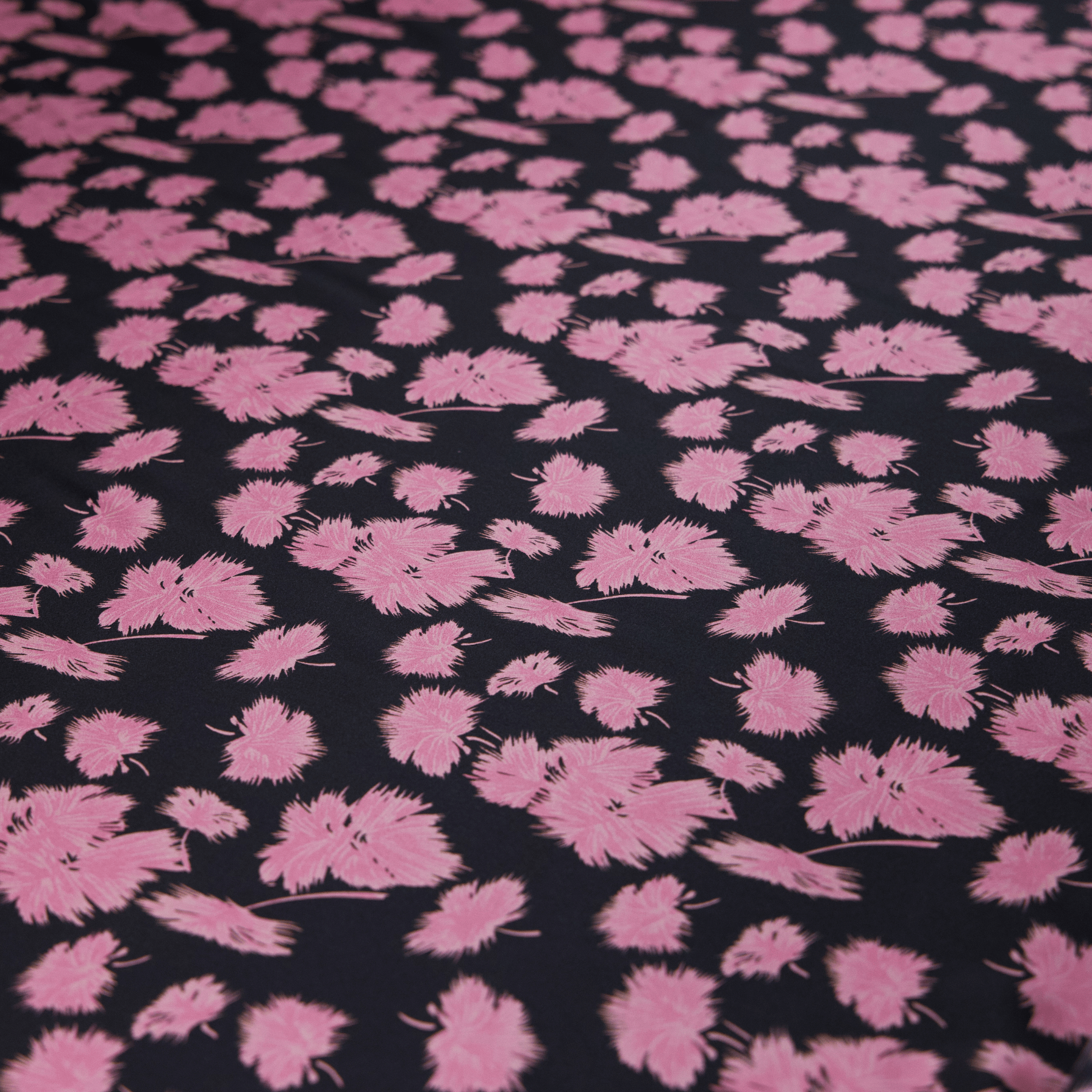 Vintage Pink Print 100% Pure Mulberry Silk Fabric 19mm 54" Width Pre - Cut Silk Fabric - NOCHKA
