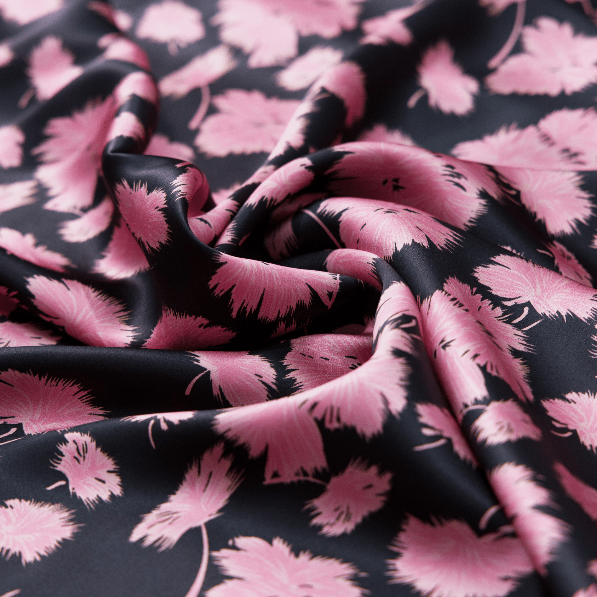 Vintage Pink Print 100% Pure Mulberry Silk Fabric 19mm 54" Width Pre - Cut Silk Fabric - NOCHKA
