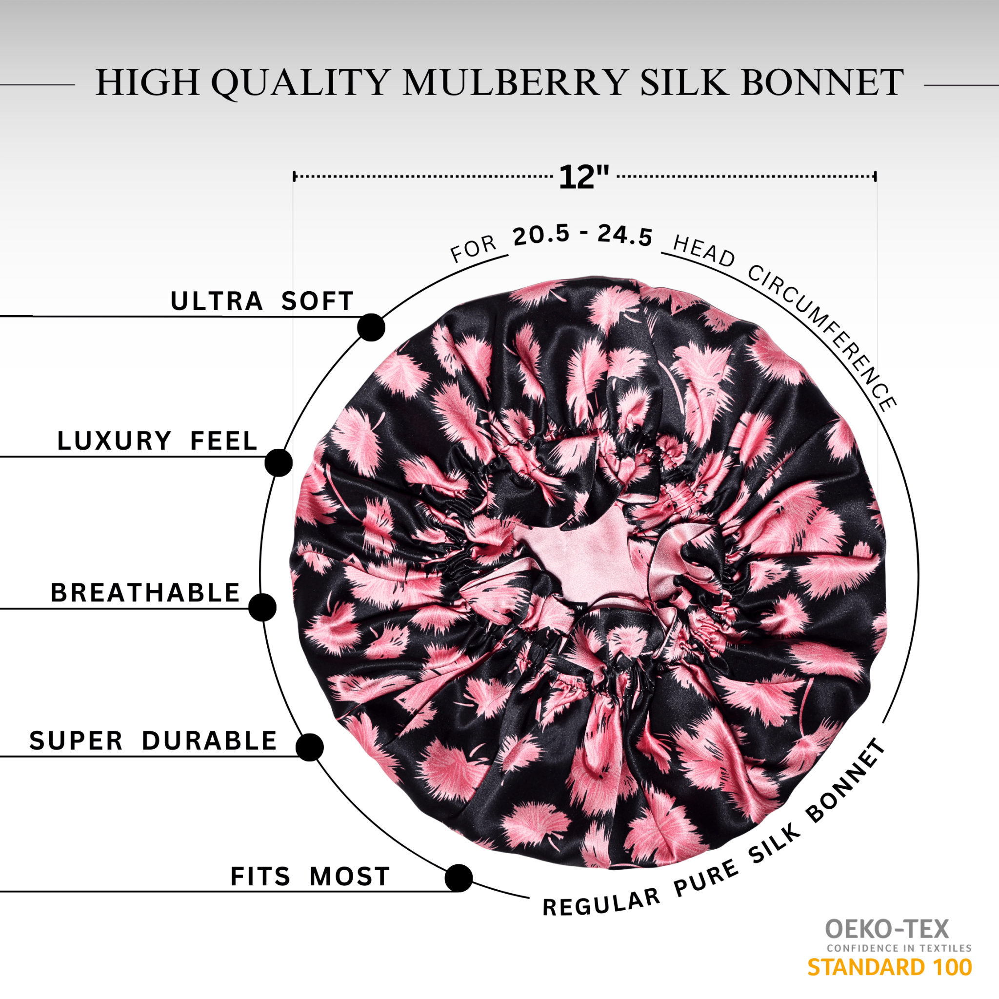 Vintage Pink Pure Mulberry Silk Bonnet – Reversible & Durable - NOCHKA
