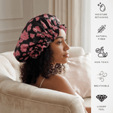 Vintage Pink Pure Mulberry Silk Bonnet – Reversible & Durable - NOCHKA
