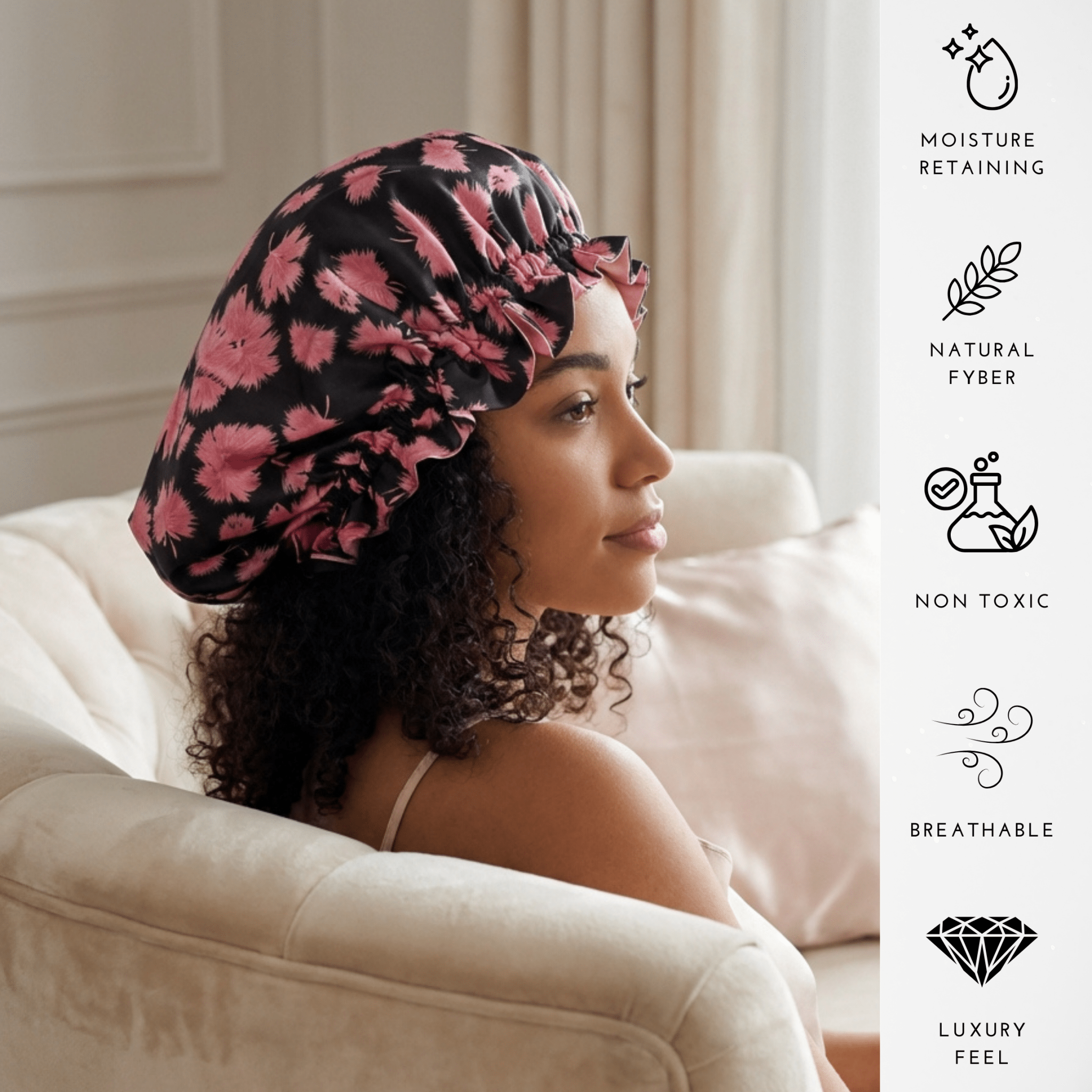Vintage Pink Pure Mulberry Silk Bonnet – Reversible & Durable - NOCHKA
