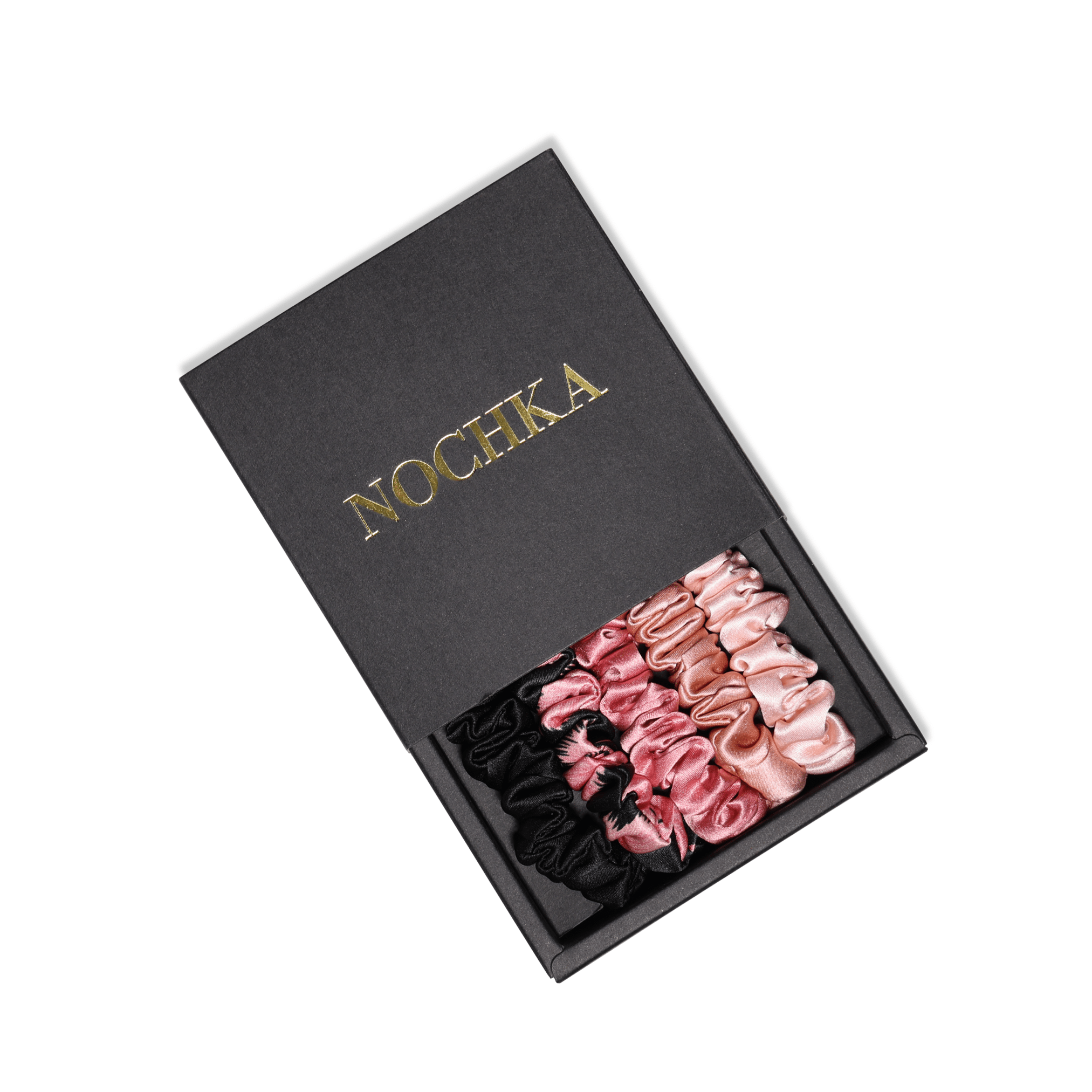 Vintage Pink Shades Ultra - Skinny Silk Scrunchies (Set of 5) - NOCHKA
