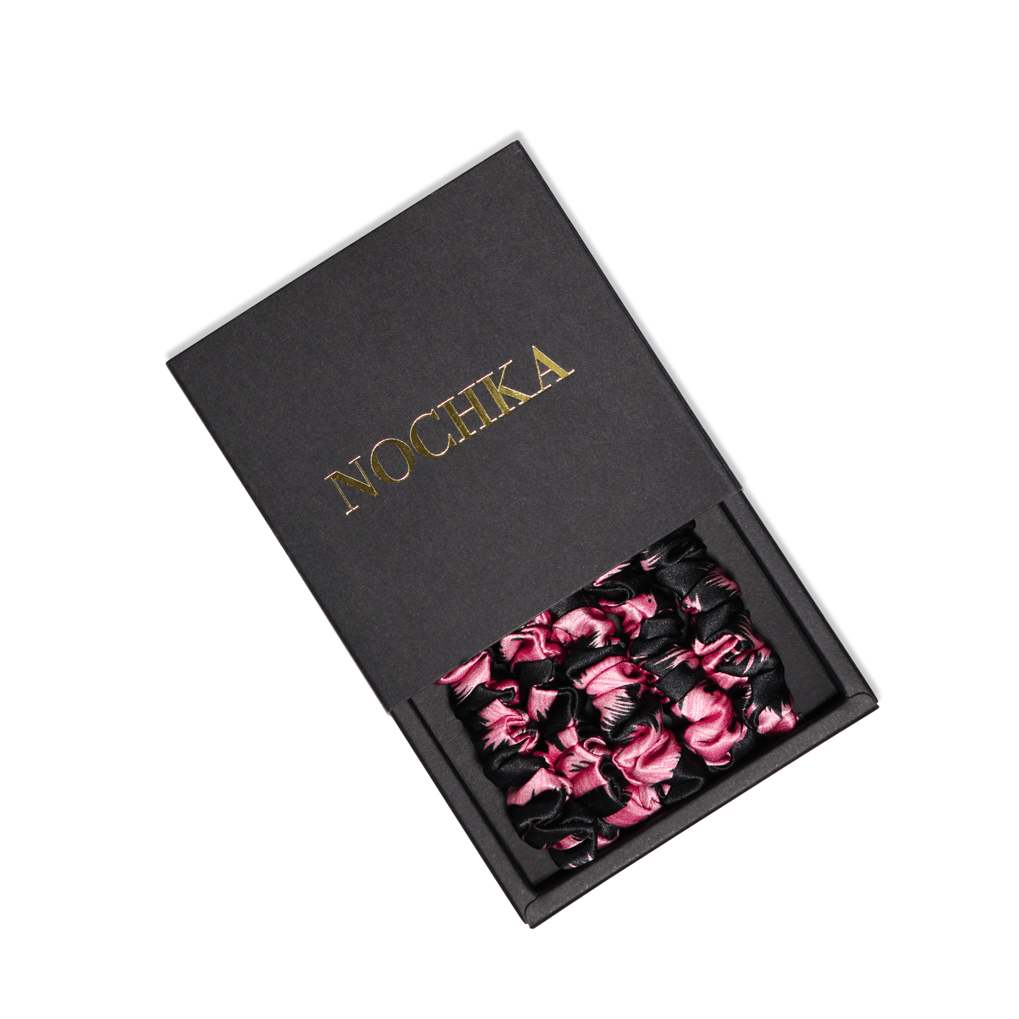 Vintage Pink Ultra - Skinny Silk Scrunchies (Set of 5) - NOCHKA
