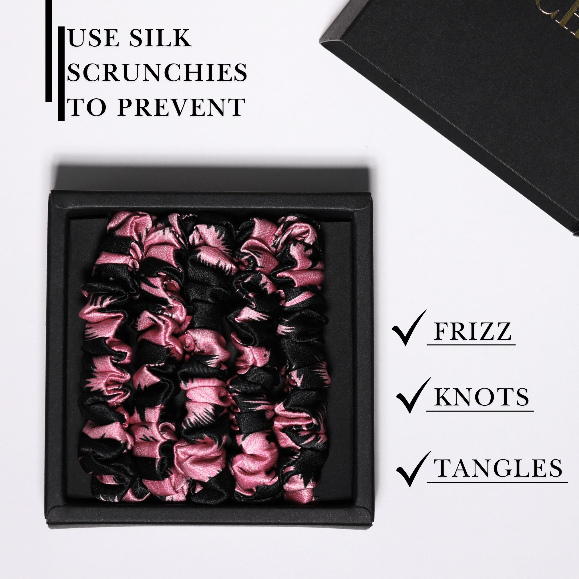 Vintage Pink Ultra - Skinny Silk Scrunchies (Set of 5) - NOCHKA
