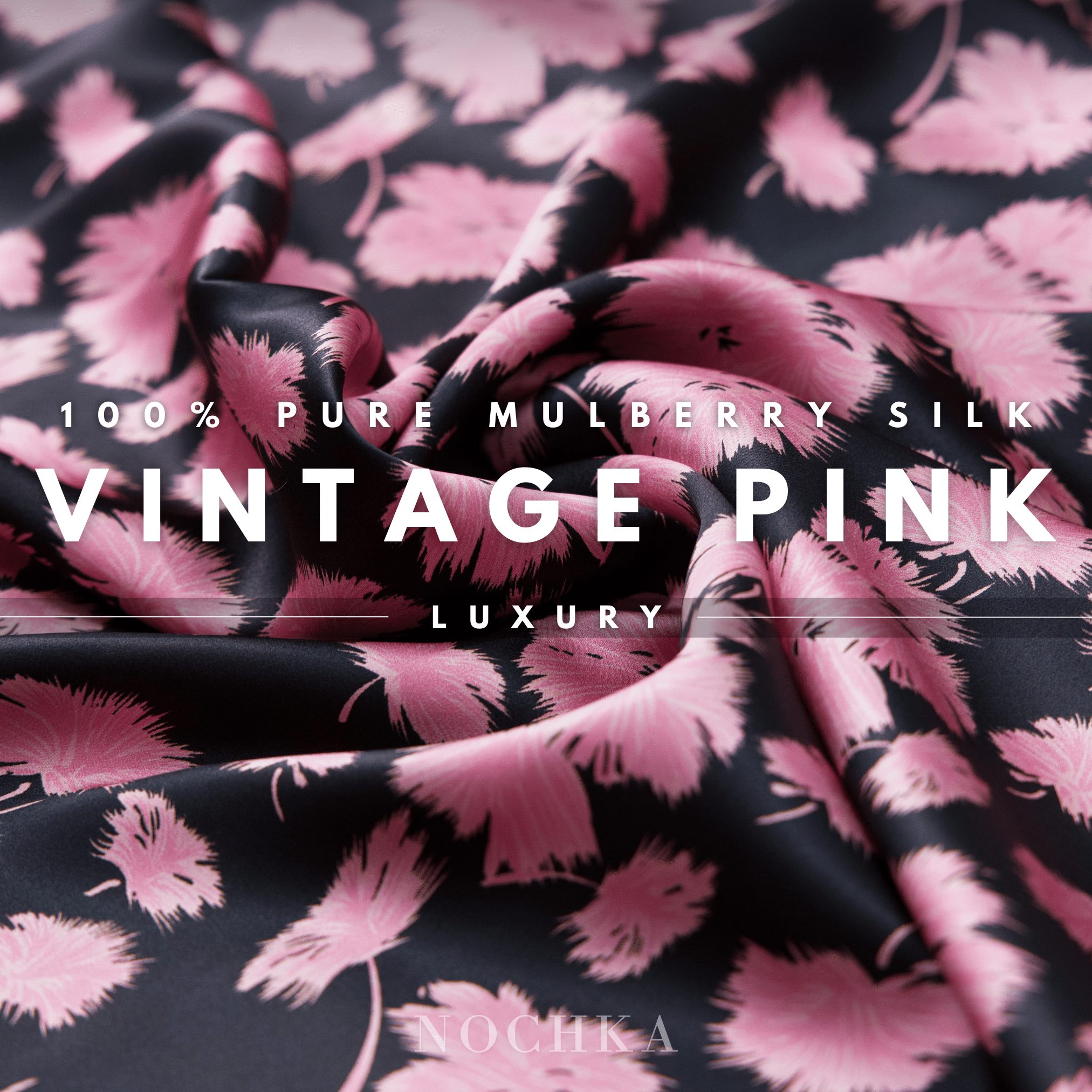Vintage Pink Ultra - Skinny Silk Scrunchies (Set of 5) - NOCHKA
