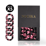 Vintage Pink Ultra - Skinny Silk Scrunchies (Set of 5) - NOCHKA
