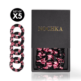 Vintage Pink Ultra - Skinny Silk Scrunchies (Set of 5) - NOCHKA
