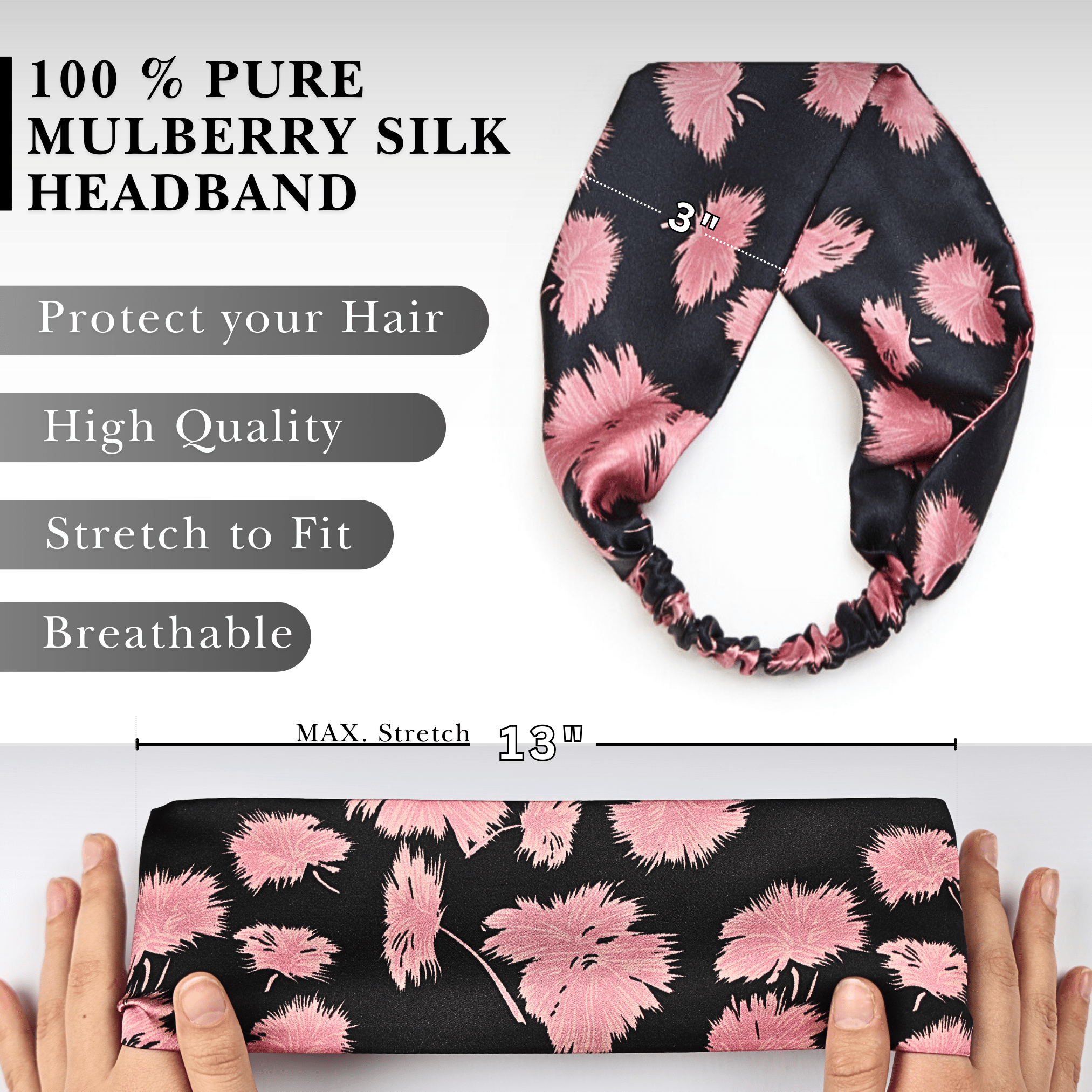 Vintage Pure Silk Headband - NOCHKA
