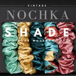Vintage Style Shades Ultra - Skinny Silk Scrunchies (Set of 5) - NOCHKA
