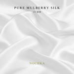 White 100% Pure Mulberry Silk Fabric 19mm Cut - to - Size Silk Fabric - NOCHKA
