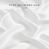 White 100% Pure Mulberry Silk Fabric 19mm Cut - to - Size Silk Fabric - NOCHKA
