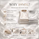 White 100% Pure Mulberry Silk Fabric 19mm Cut - to - Size Silk Fabric - NOCHKA
