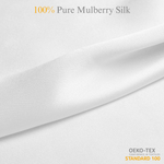 White 100% Pure Mulberry Silk Fabric 19mm Cut - to - Size Silk Fabric - NOCHKA
