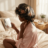 Wild Rose & Olive Reversible Bonnet with Thin Ties - NOCHKA
