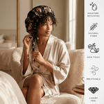 Wild Rose & Olive Reversible Bonnet with Thin Ties - NOCHKA
