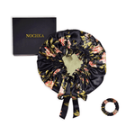 Wild Rose & Olive Reversible Bonnet with Thin Ties - NOCHKA
