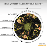 Wild Rose Pure Mulberry Silk Bonnet – Reversible & Durable - NOCHKA
