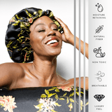 Wild Rose Pure Mulberry Silk Bonnet – Reversible & Durable - NOCHKA
