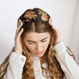 Wild Rose Pure Silk Headband - NOCHKA

