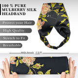 Wild Rose Pure Silk Headband - NOCHKA
